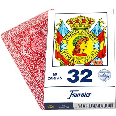 Image of Fournier 10023363 Card Deck, Blue/Red, Single (F20993)