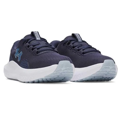 Image of UA W Charged Surge 4 Washed Navy/Blue Calm/Metallic Blue Calm 6