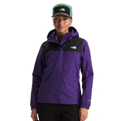Image of The North Face Antora Hardshell jacket, Women&#039;s, Size: Large, Peak purple/black
