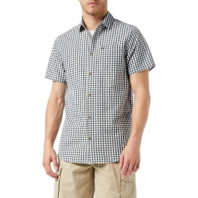 Image of Craghoppers Men&#039;s Centro Short Sleeve Shirt, Spruceg Chk, S
