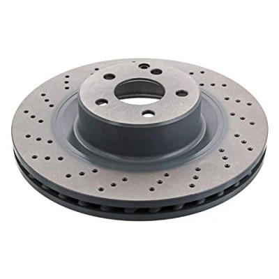 Image of 2204211112, A2204211112 Brake disc FEBI BILSTEIN 44032 Front Axle 345,1mm 32mm 5 Hole 112mm perforated/vented Coated High carbon