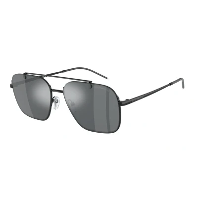 Image of Emporio Armani Unisex Sunglasses, Size: 57, Nero lucido