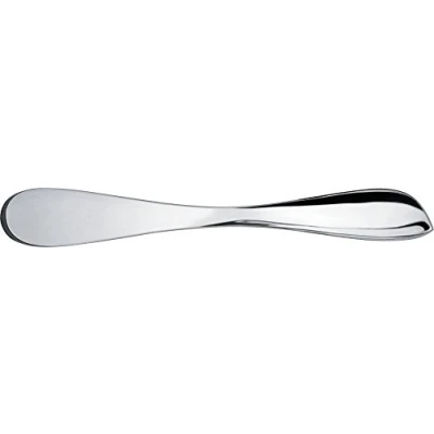 Image of Alessi eat.it Dessert knife in steel AISI 420 mirror polished, Silver, 20.5x5.5x2.7 cm