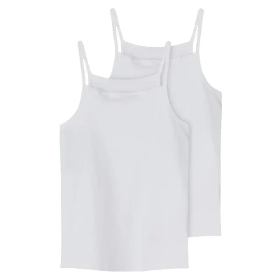 Image of Name it Nkfstrap 2 PACK Undershirt for kids, Size: 7 8y, White
