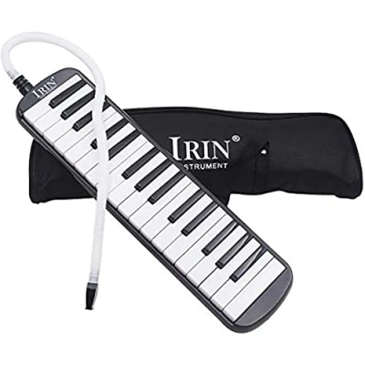 Image of Vilihy Melodica 32 Key Pianica Portable with Carrying Bag Short and Long Mouthpieces for Beginners Kids Gift(Black)