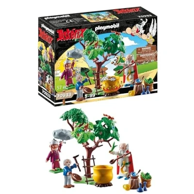 Image of Playmobil Asterix 70933 Getafix with the Cauldron of Magic Potion, Toy for Children Ages 5+