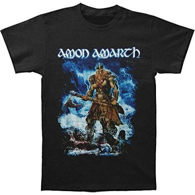 Image of ELU Lswer Amon Amarth Men&#039;s Jomsviking Tour T Shirt Black（Size:L