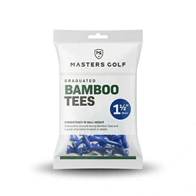 Image of Masters Graduated Bamboo Castle Golf Tees (Blue 38mm)