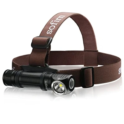 Image of Sofirn HS40 Rechargeable Head Torch,Super Bright 2000 Lumens, Power by 18650 Battery (Included) SST40 LED with IPX 8 Waterproof Headlight,Perfect for Running, Fishing, Camping, Hiking