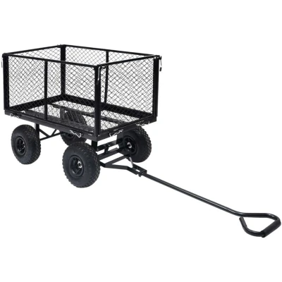 Image of vidaXL Garden Hand Trolley Black 350 kg