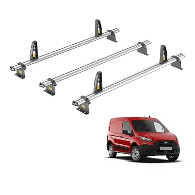 Image of Van Guard Roof Rack for Ford Transit Connect (2013 2023) 3 Bars + 4 Load Stops [Only Suitable Short Wheelbase Models] Ulti Bar VG309 3SWB