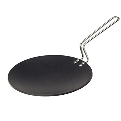 Image of Futura Non Stick Concave Tava Griddle, 10 Inch, 4.88 with Steel Handle