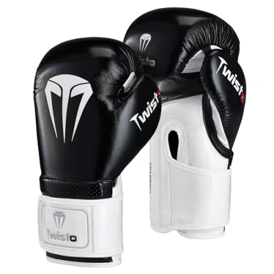 Image of Twisto Boxing Gloves Sparring X7 (12 oz, Black/White)