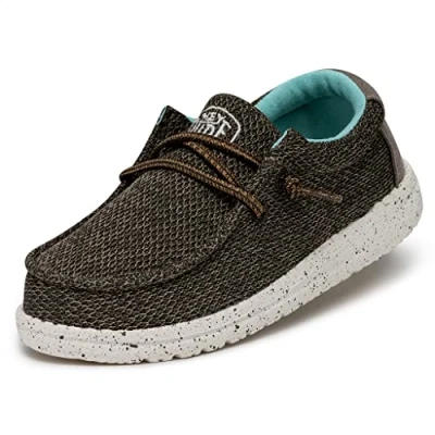 Image of Hey Dude Wally Youth Sox Moc Toe Shoes, Musk, 14 UK Child