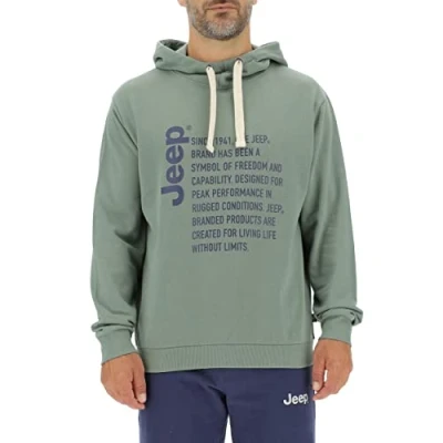 Image of JEEP O102569 R699 J MAN HOODED SWEATSHIRT Since 1941... Print J22W Mars Red/Black S