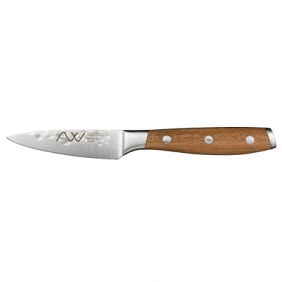 Image of Rockingham Forge RF 7091 Ashwood Series 9cm Paring Knife with Ice Hardened Vanadium Steel Blades, Heat Treated Natural Handles