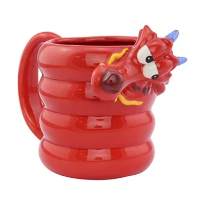 Image of Paladone PP6265DP Mulan Mushu Mug Dolomite Officially Licensed Disney Merchandise, Red