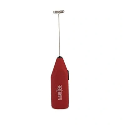 Image of La Cafetière Handheld Milk Foamer Easy to Use Portable Electric Frother Stainless Steel Coil Barista Style Coffee at Home Red, One Size