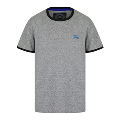 Image of Tokyo Laundry Men&#039;s Trevor Cotton Rich Grindle Retro Ringer T Shirt Light Grey