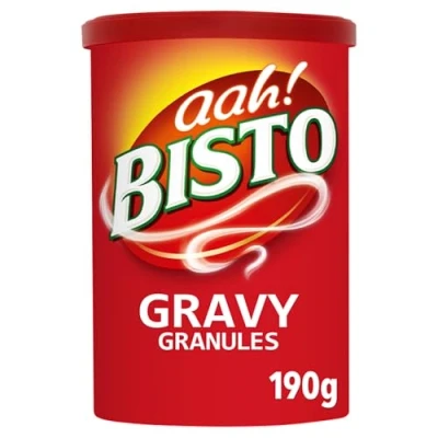 Image of Bisto Flavoursome &amp; Delicious Beef Gravy Granules for Hearty Family Mealtimes, 190 g Drum (Pack of 1)