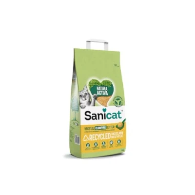 Image of Sanicat Recycled corn cob clumping cat litter High absorption and Natural odour control Biodegradable ecological product Easy to use 6 L capacity (Package may vary)