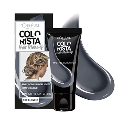 Image of L&#039;Oreal Colorista Hair Makeup Metallic Grey Blonde Temporary Colour 30ml