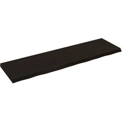 Image of vidaXL Wall Shelf Dark Brown 180x50x(2 6) cm Treated Solid Wood Oak
