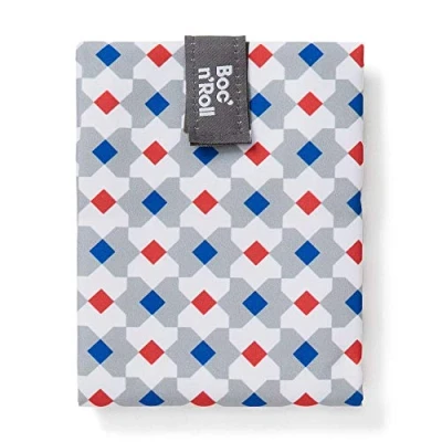 Image of Roll&#039;eat Boc&#039;n&#039;Roll Tiles Reusable Sandwich Bag, Fabric, Container, Eco Friendly Food Adjustable, Foldable, Washable, Tablecloth