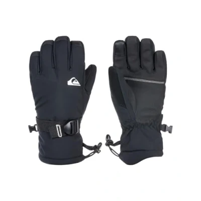 Image of QUIKSILVER Mission Snowboard/Ski Mittens for Boys 8 16 True Black, M