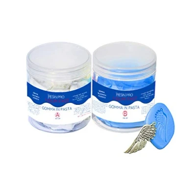 Image of I GUM FAST: Silicone Rubber In Paste For Moulds (500g) Non toxic and Ultra Fast (5 minutes) Compatible with Epoxy, Polyurethane, Wax, Soap, Plaster, Cement Hardness 24 Shores