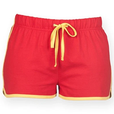 Image of SF Women&#039;s Retro Shorts Red/Yellow XS