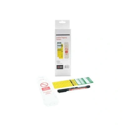 Image of Ladder Inspection Tagging System Box, Contains 10 x Holders Polypropylene Inserts 1 Pen