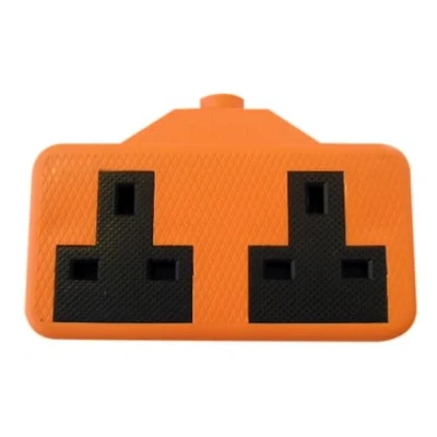 Image of Dencon Trailing Socket 13A 2 Gang Orange