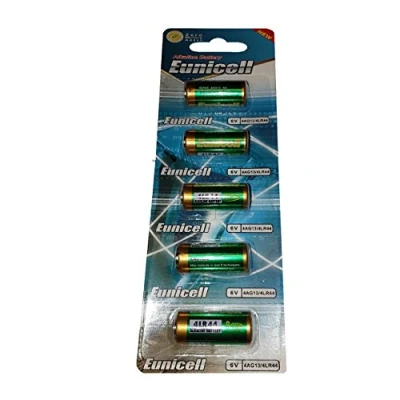 Image of Eunicell LR44 5 batteries on blister Equivalent PX28/476A/L1325