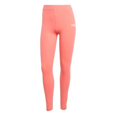 Image of adidas Women&#039;s ESSENTIALS LINEAR COTTON LEGGINGS, semi turbo/white, L