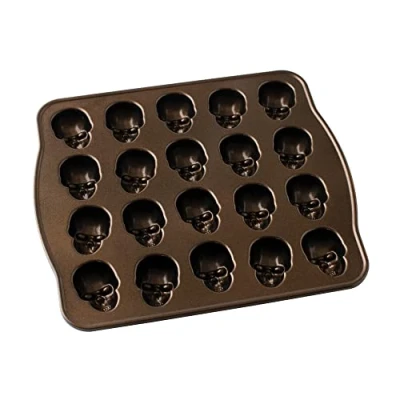 Image of Nordic Ware Bronze Skull Bites Cakelet Pan