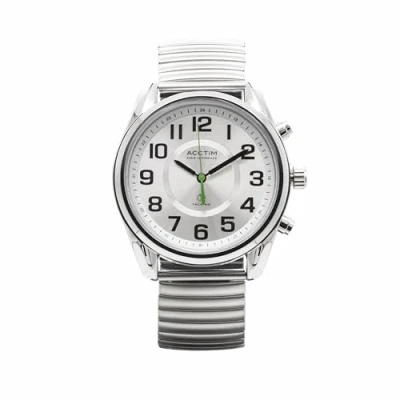 Image of Acctim 60377BRA &#039;Minmere&#039; 41mm Gents RC Talking Watch with Silver Dial