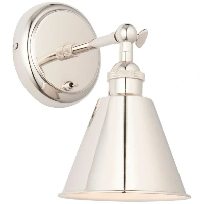Image of Brescia Metal Wall Lamp, Bright Nickel Plate