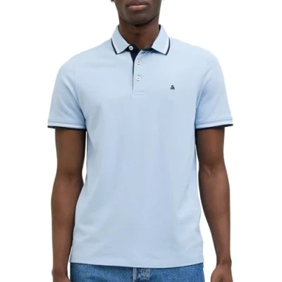 Image of Jack &amp; Jones Jjepaulos Polo shirt, Men&#039;s, Size: XL, Chambray blue