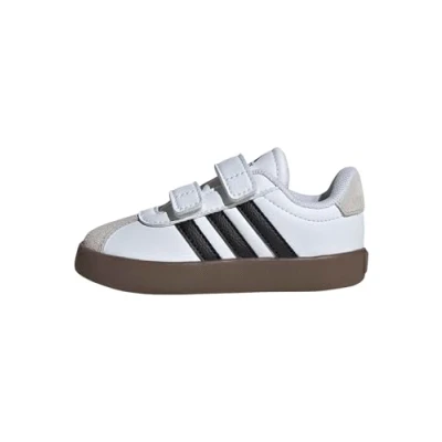 Image of adidas Unisex Kid&#039;s VL Court 3.0 Shoes Infants, Cloud White/Core Black/Grey One, 9.5 UK Child