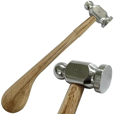 Image of Jewellers Tools 1&quot; chasing hammer Repouse ball pein planishing metal 24mm face