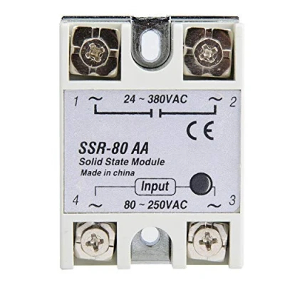 Image of Keenso SSR 80AA Load Voltage 24 380VAC Input 80 250VAC 80A Output Current Single phase solid state relay Module For Industrial Automation Process