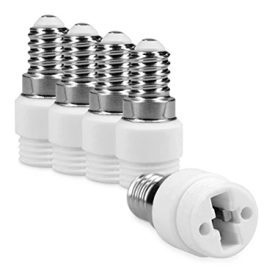 Image of kwmobile Lamp Socket Adapter 5 Pack Convert E14 to G9 LED Light Bulbs for Energy Efficiency