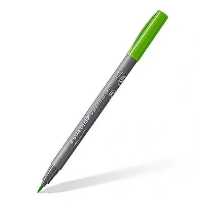 Image of STAEDTLER 371 51 Pigment Arts Brush Pen Willow Green (Box of 10)