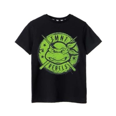 Image of Teenage Mutant Ninja Turtles Boys Black Short Sleeved T Shirt Join The Turtle Rebels A Shell Tastic Tee for Little Fans Get Ready to ebrate Some Fun 11 12 Years
