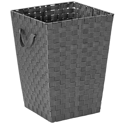 Image of Whitmor Woven Strap Hamper Grey