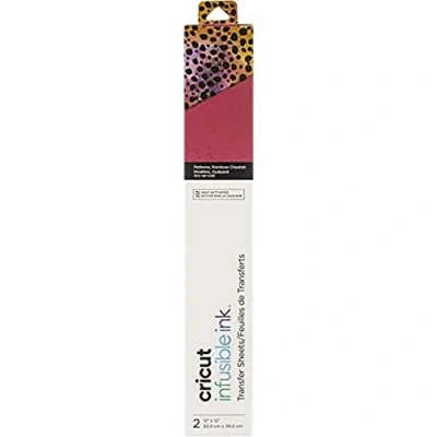 Image of Cricut 2006773 Transfer Sheet Patterns, Rainbow Cheetah Infusible Ink,
