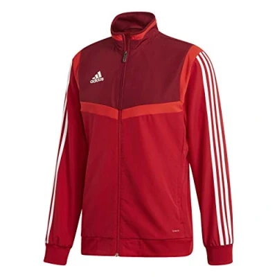 Image of Adidas Men&#039;s TIRO19 PRE JKT Sport Jacket, Power red/Collegiate Burgundy/White, 2XL