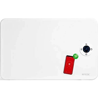 Image of MYLEK Smart Electric Panel Heater Radiator with Timer &amp; Thermostat 1000W Free Standing or Wall Mounted Home, Office, Bathroom Built in Optional WiFi Remote App Control (1kW)