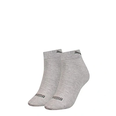Image of Puma Women&#039;s Quarter, Grey Melange, 39/42 (Pack of 2)